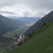 düstere Wolken ziehen über das Tauferer Tal