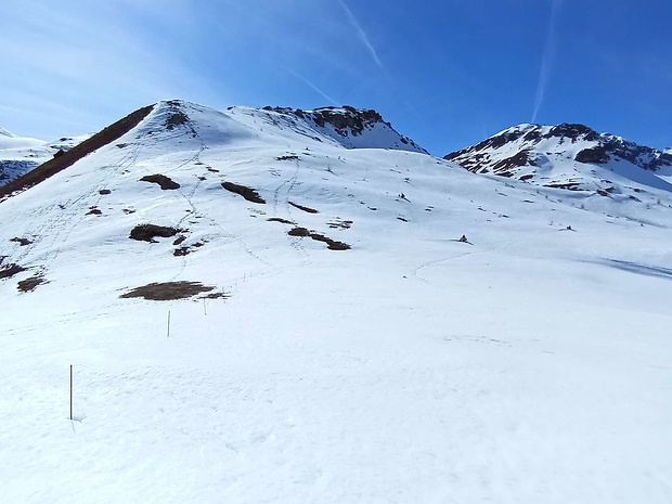 Blick voraus beim Anstieg zur Crappetta 