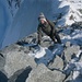 Dani klettert dem Gipfel entgegen, in diesem Moment war die Kälte und der Wind vergessen!