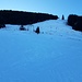 Bis hierhin steigen wir auf. Der Rest ist auch bei Liftbetrieb nicht präpariert und die Schneedecke ist sowieso kaum vorhanden.