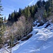 ... zur schneegefüllten Passage unterhalb des Dent de Vounetse