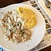 Torniamo alla trattoria Milani per il pranzo, oggi polenta e funghi