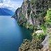 Ben visibile la ciclopedonale del Ponale