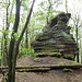 Unterwegs zu den Geiersteinen.<br />Bei diesem Felsen handelt es sich vermutlich um die "Katze"