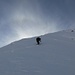 [u Marmotta] an der steilsten Stelle der heutigen Tour, kurz vor Erreichen des Gipfelgrats