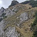 Und wieder Retour - finale Steilgrasanstieg direkt unterhalb der Sebenspitze