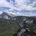 Abschied vom Schallerkogel mit Blick ins Obere Loigistal und zum Schrocken und dessen Nordgrat.