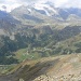 Sicht von der Cima da Cardan zum Berninapass