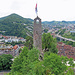 Blick über die Ruine Stein zur Lägern.