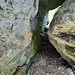 Petit corridor entre les deux rochers. 