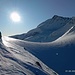 Solo-Skihochtour ab Rifugio Marco e Rosa über SO-Flanke des Gipfelgrates zum Piz Bernina