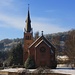 Die Kirche von La Broque (322m). Die beiden Orte La Broque und Schirmeck sind zwei Gemeinden dessen Zentren eigentlich einen gemeinsamen grössen Ort bilden.