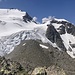 auf den letzten Metern - mit Hinüberblick zu den beiden Tierbergen und Steigletscher - zur Tierberglihütte ...