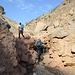 Die erste Schlucht hinauf