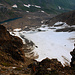 Corno Gries / Grieshorn (2968m):<br /><br />Tiefblick vom Gipfel über die Nordwand auf den Ghiacciaio del Corno. Weiter Unten im Val Corno ist der Lago del Corno (2477m) zu sehen.