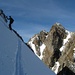 steiler Aufstieg zum Skidepot, rechts der Chli Fulfirst 2372m