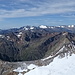 Panorama Schaufelspitze: Zuckerhütl, Ötztaler Alpen mit Weißkugel und Wildspitze, Schussgrubenkogel