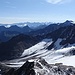 Panorama Schaufelspitze: Stubaital, Wilder Freiger, Wilder Pfaff, Zuckerhütl und Pfaffenschneide