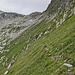 Die Wegspuren hinauf zur Scharte P2723