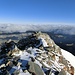 Von Wolken umgeben – nur der Mont Blanc schaut gerade noch heraus