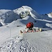 Start am Mittelallalin ..und die Pistenraupe hat uns sogar den Weg planiert! ;-)