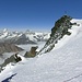 Eine kurze Pause im Windschatten, bevor es schon wieder retour ging