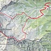 Karte mit Route