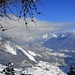 Das winterliche Albulatal - noch mit Restwolken verhangen