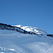 Die Alp Gafia und oben das Gipfelziel in Sicht