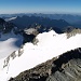 Blick vom Bernina zurück zum Aufstieg
