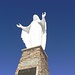 La gigantesca statua della Madonna sulla cima dello Zerbion.