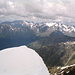 Blick nach Westen zur Saldurgruppe in Südtirol