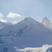 Allalinhorn und Rimpfischhorn über dem Skigebiet von Saas Fee