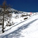 Erster Gruss vom Rifugio Alpe Costa - die niegelnagelneue Schweizerfahne