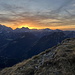 Hochkarspitze und Wörner erglühen.