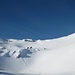 Pfundsjochmulde, typische Schneebretter in vom Wind verfrachteten Triebschneebereichen auf alter Schneedecke