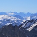 Blick in die Zentralschweizer Hochalpen, davor Schijen und Silberen, Wasserbergfirst und Lidernengebiet