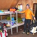 Nice bunk beds in the refugio José F. Rivas. We brought a lot of gear... Photo by J. Dahlström