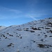 die Gipfelflanke des Chli Aubrigs mit bescheidenen Schneeverhältnissen