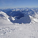 der herrliche Blick zu den gesamten Dolomiten an einem Traumtag der Extraklasse