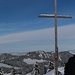 Gipfelkreuz auf dem Furggelenstock mit Blick Richtung Norden (so etwa Zürich...)