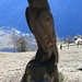 A carved owl at Monti Savorù