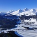 Blick ins Oberengadin nach Schlarigna und hinten St.Moritz.