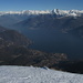il lago di Como,ramo lecchese: a destra il monte Legnone e poco alla sua sinistra il pizzo Badile