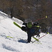 Giuliano l'acrobata sotto l'Alpe Cologno.