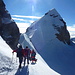 Die 4 Schweizer auf dem Weg zum Schlußanstieg 50 Grad
