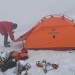 Setting up our high camp at 5.500 m.  Photo by Johan Dahlström
