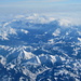 verschneite Alpen vom Flugzeug aus