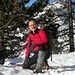 Raini mit einem "Bürdeli" Schneeschuhe - kurz vor der Alp Mutatsch