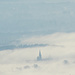 nur der Kirchturm von Mehrerau ragt aus dem Nebelmeer heraus